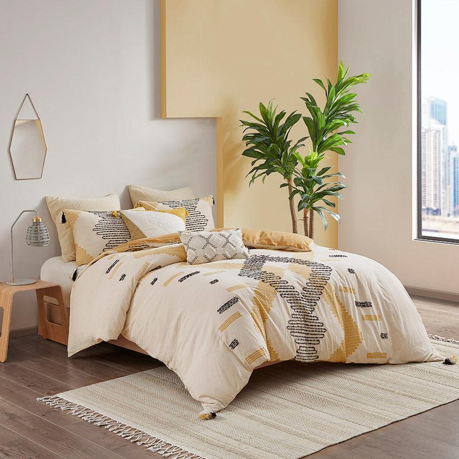 Shop Arizona Global Inspired 3 Piece Cotton Comforter Set Yellow