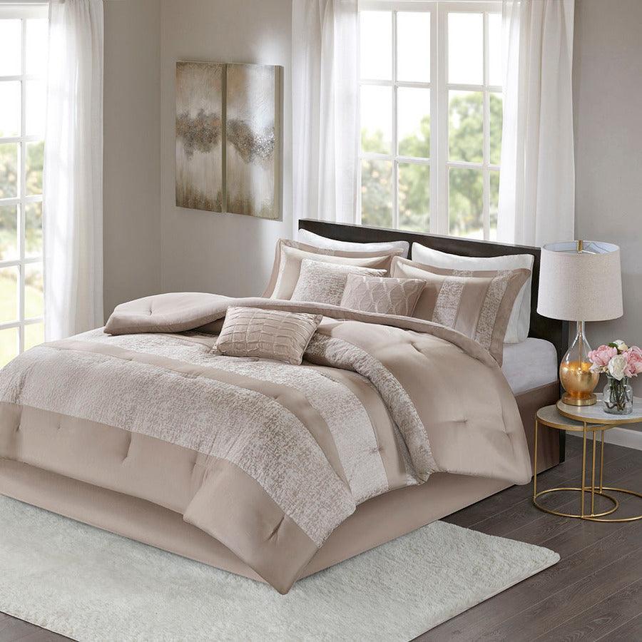 Taupe comforter deals queen