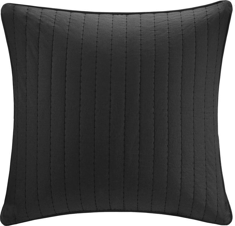 Black quilted hotsell pillow shams