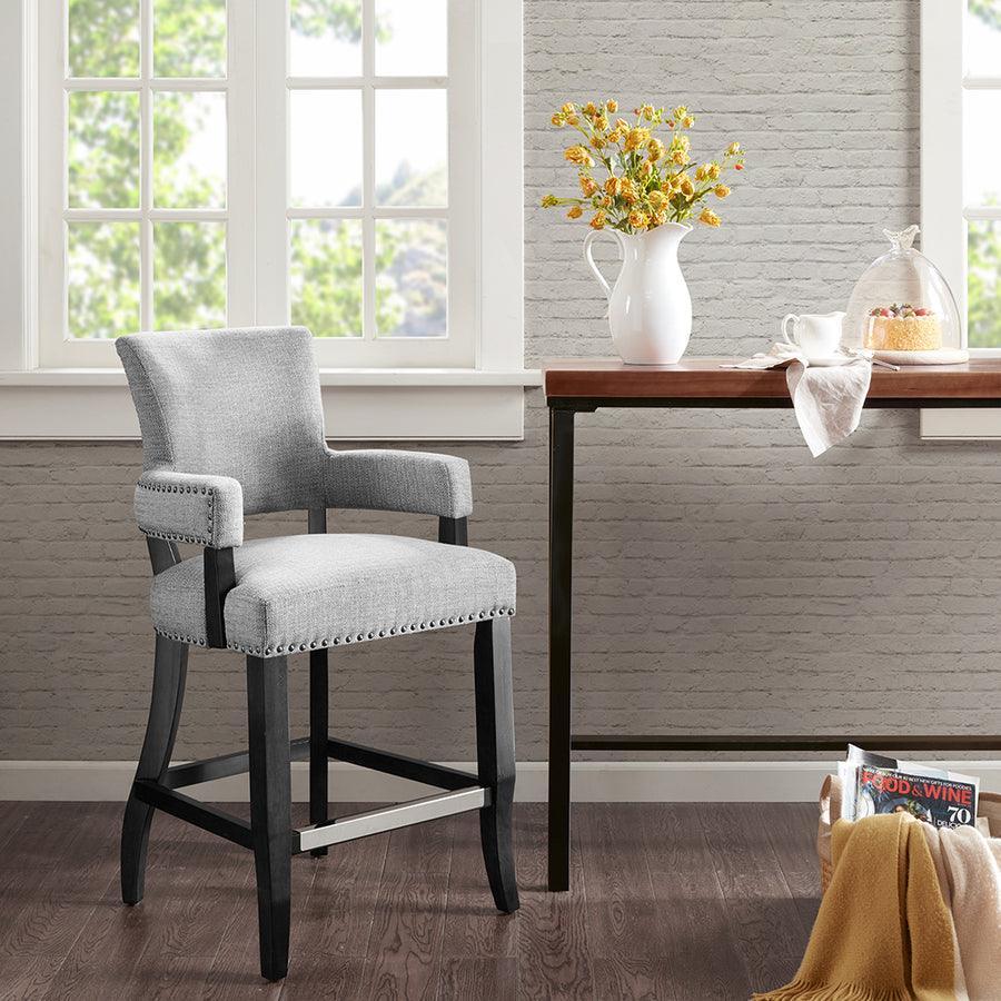 Shop Dawson Arm 26 Counter Stool Gray Barstools CasaOne