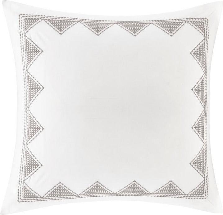 Isla Cotton Embroidered Euro Sham White