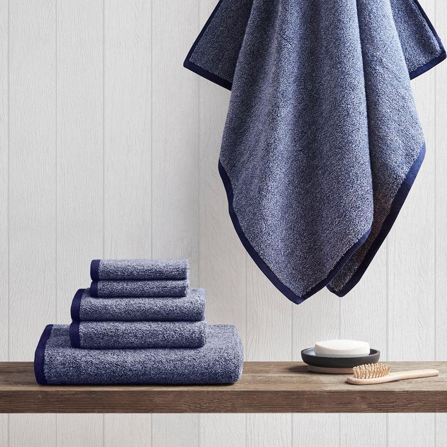 6 Piece 100% Cotton Towel Set Ebern Designs Color: Surf