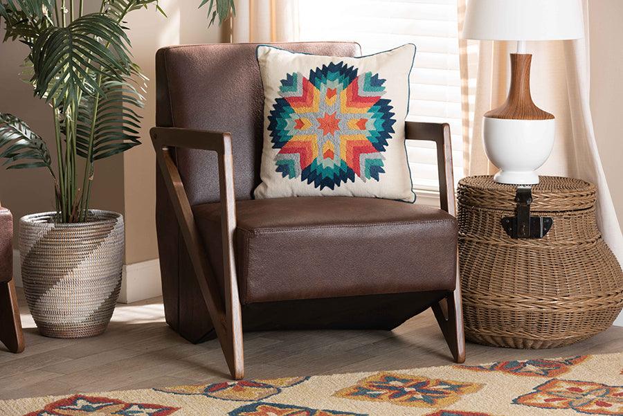 Dark wood accent online chair