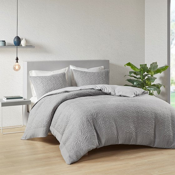 Grey teddy best sale duvet set