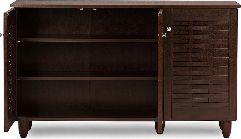 Dark Brown Modern Shoe Cabinet