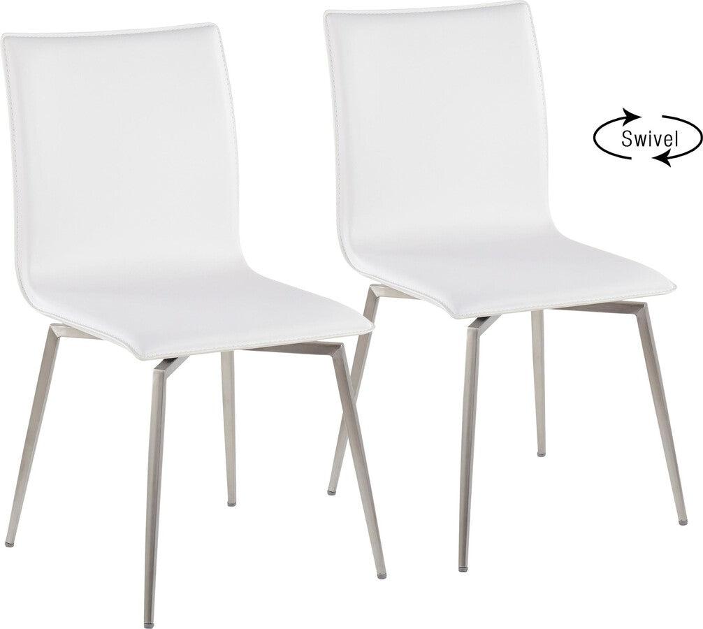 Brushed chrome dining discount chairs