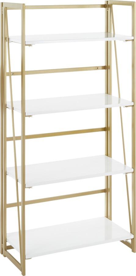 Falone Metal Bookcase  Metal bookcase, Metal bookshelf, Bookcase