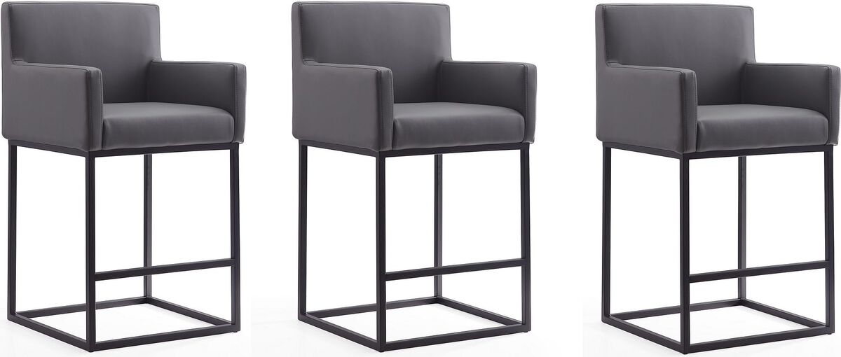 Black bar stools set of online 3