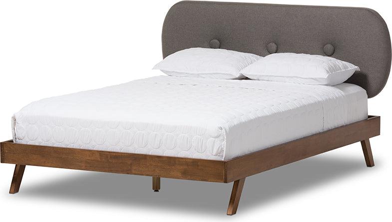 Shop Penelope Queen Bed Gray Walnut Brown Beds CasaOne