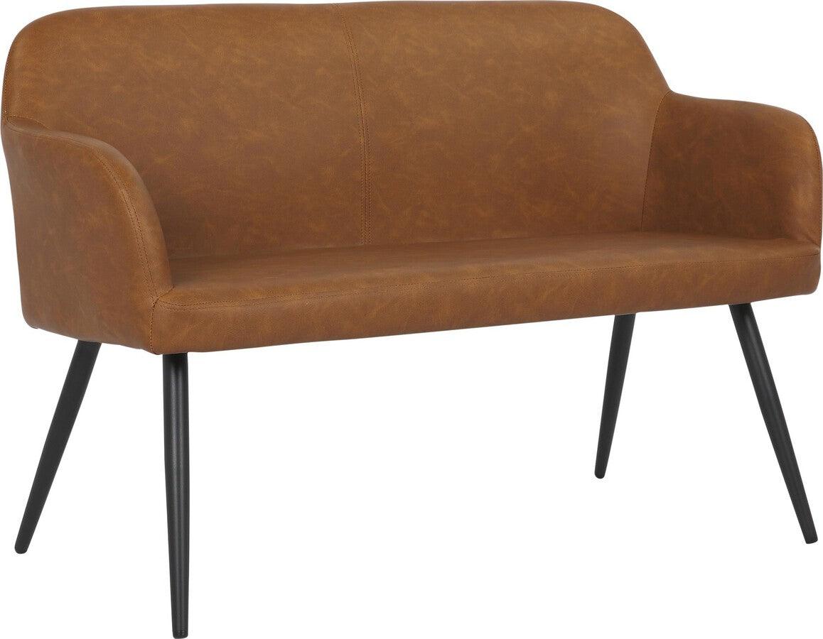 Leather dining bench online with back