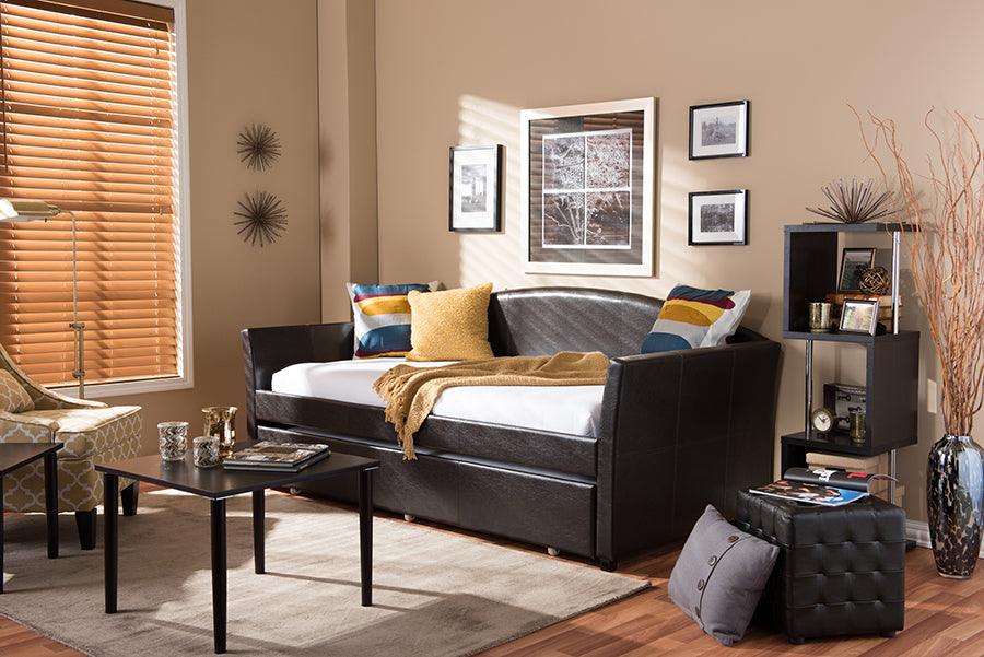 Shop Baxton Studio London Modern and Contemporary Brown Faux