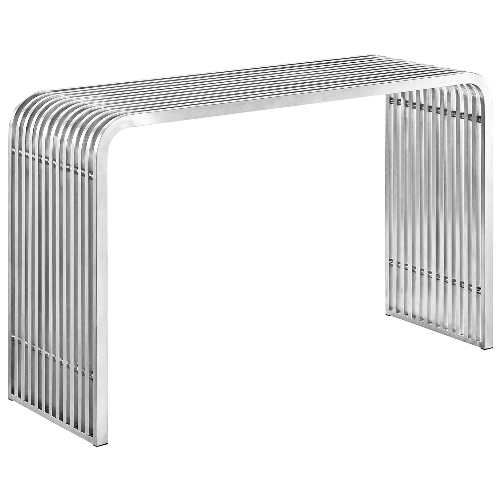 Buy Pipe Stainless Steel Console Table Silver