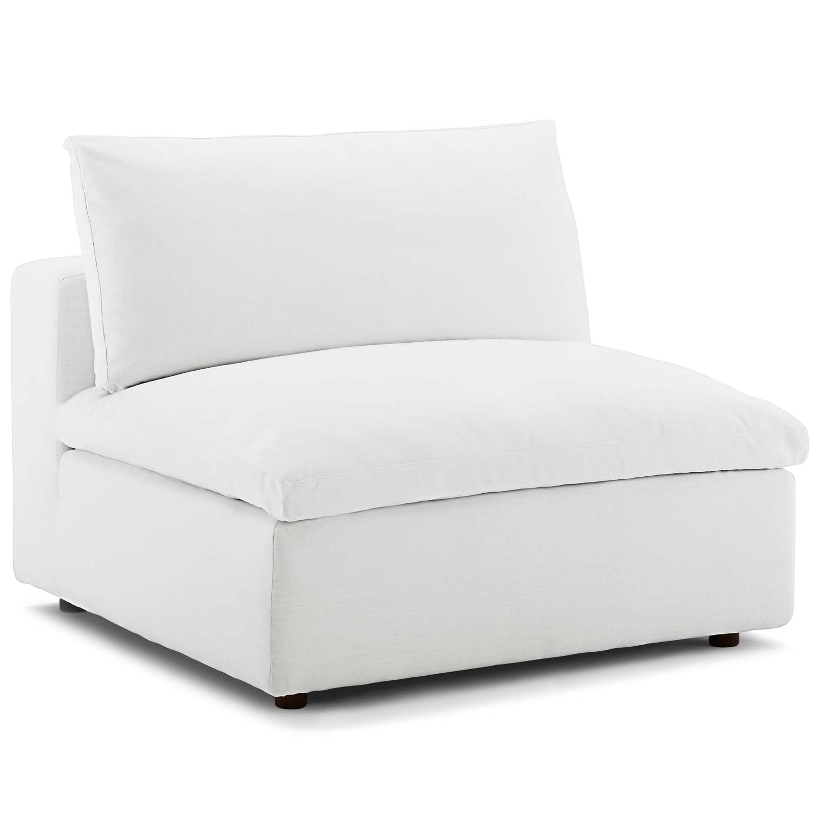 Shop Commix Down Filled Overstuffed Armless Chair White Sofas