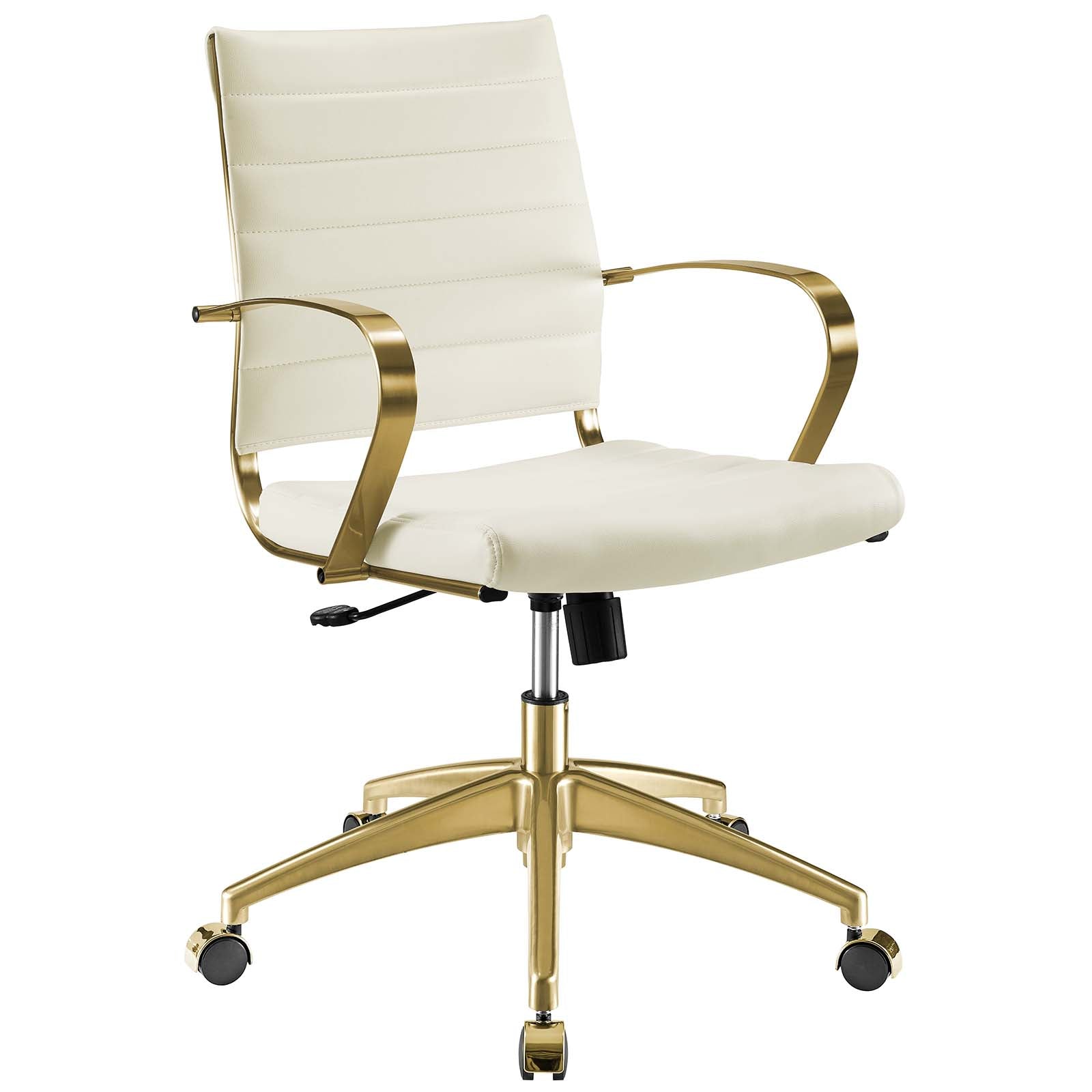 Flash furniture white best sale and gold office chair