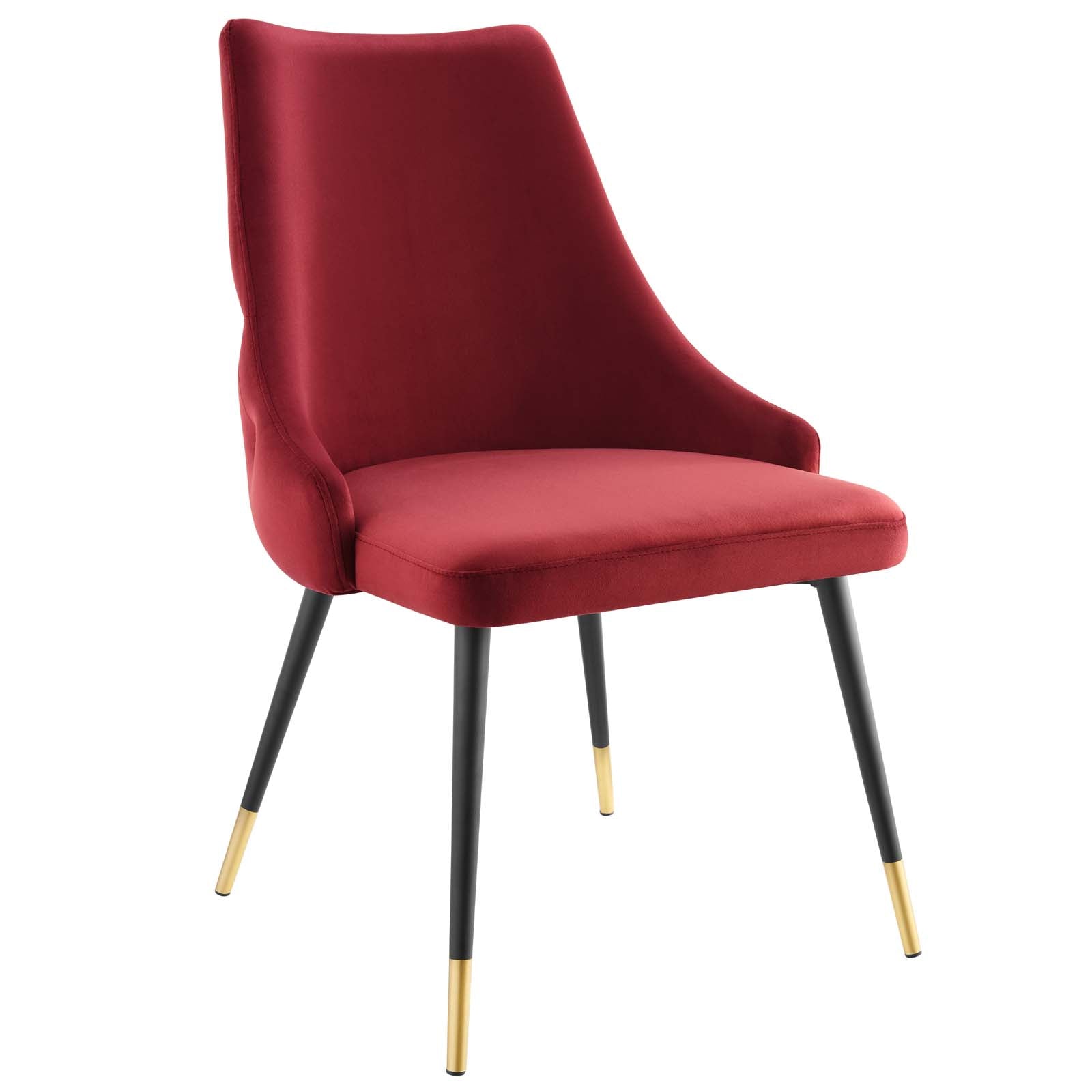 Red tufted best sale dining chair