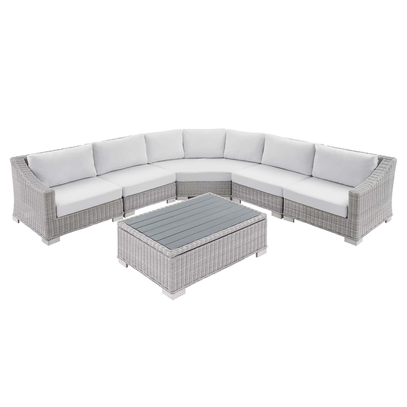 Rattan garden furniture discount lounge lucca grey