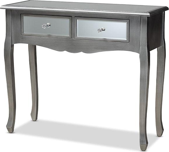 Shop Leonie French Brushed Silver Finished Wood And Mirrored Glass