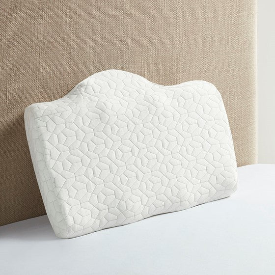 Shop Cooling Gel Pad Contour Foam Pillow with Removable Rayon from  Bamboo/Poly Cover White, Pillows & Throws