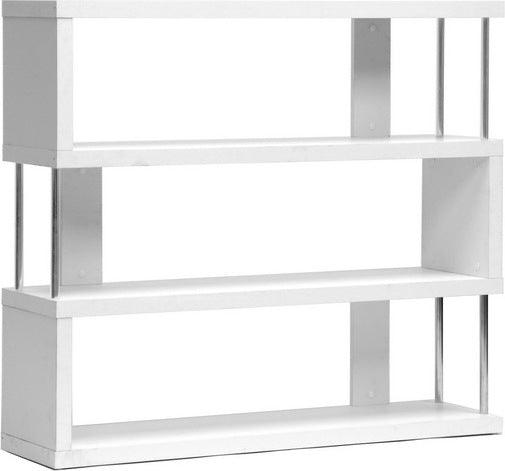 Shop Baxton Studio Barnes White Three Shelf Modern Bookcase