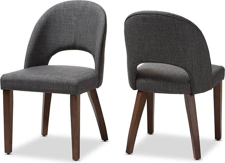 Walnut upholstered dining chairs hot sale