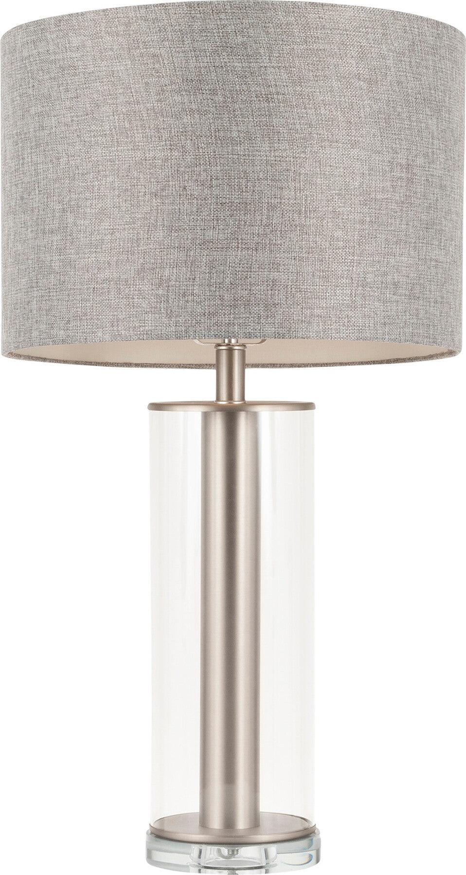 Brushed silver best sale table lamp