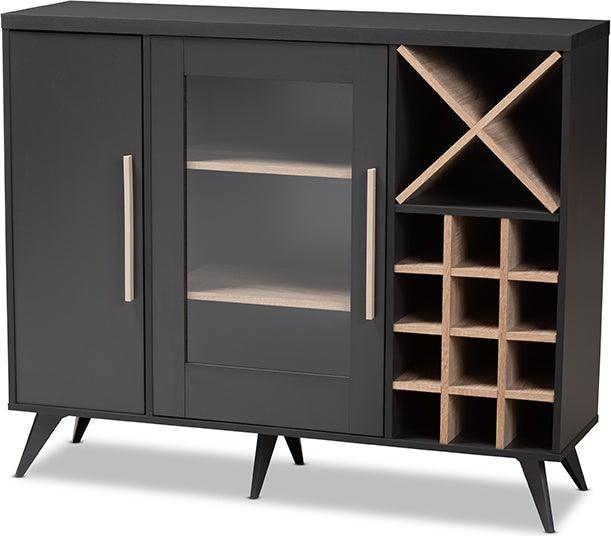 Shop Baxton Studio Pietro Mid Century Modern Dark Gray and Oak