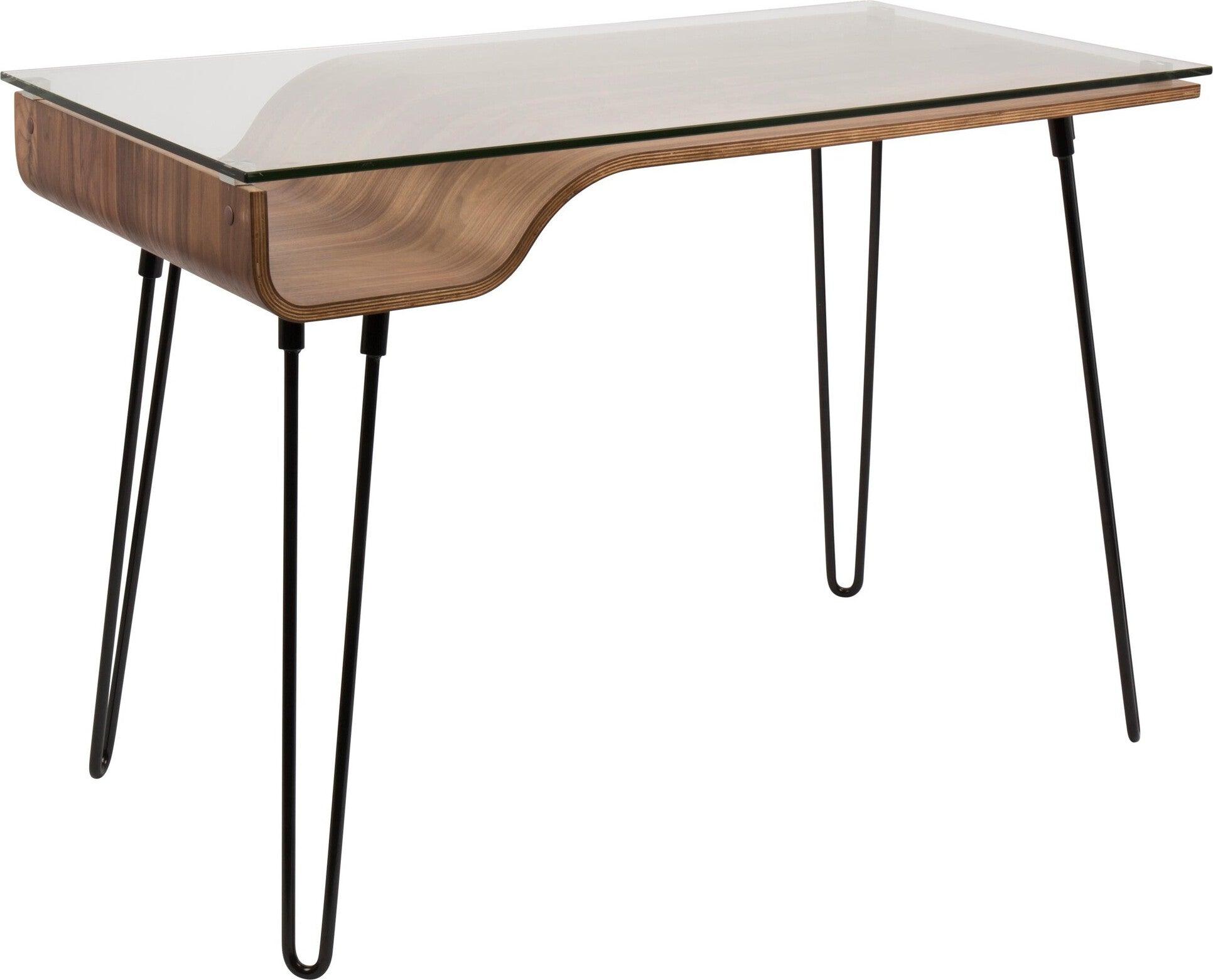 Shop Avery Desk Walnut & Clear, Desks