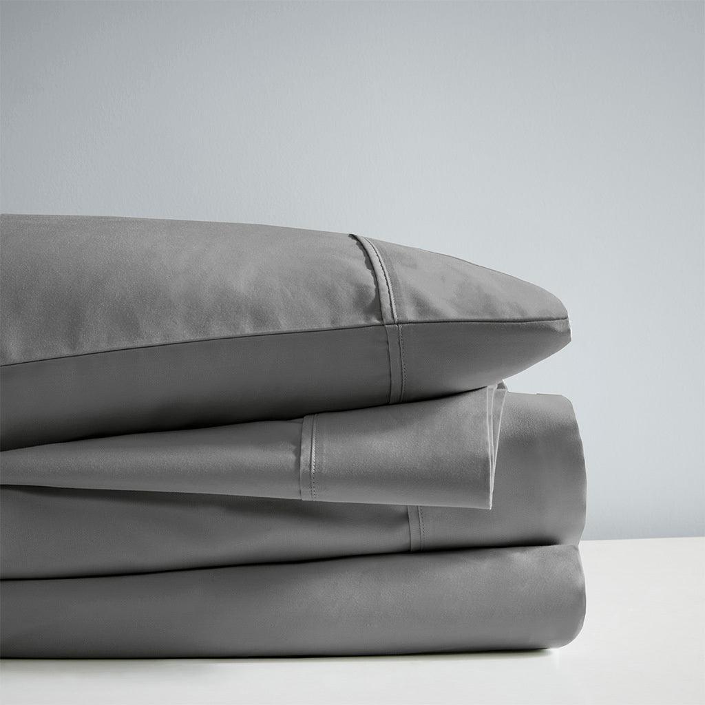 Olliix.com Sheets & Sheet Sets - 1000 Thread Count Queen Sheet Set Charcoal