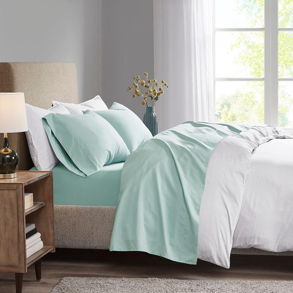 Olliix.com Sheets & Sheet Sets - 3M Microcell Full Sheet Set Seafoam