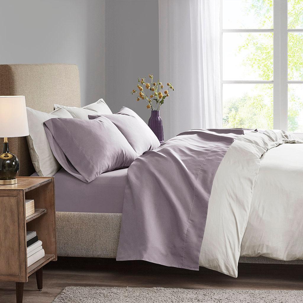 Olliix.com Sheets & Sheet Sets - 3M Microcell Twin Sheet Set Purple