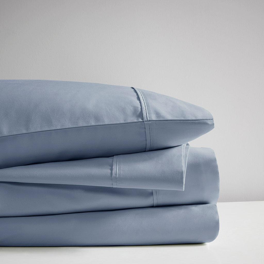 Olliix.com Sheets & Sheet Sets - 525 Thread Count Queen Sheet Set Blue