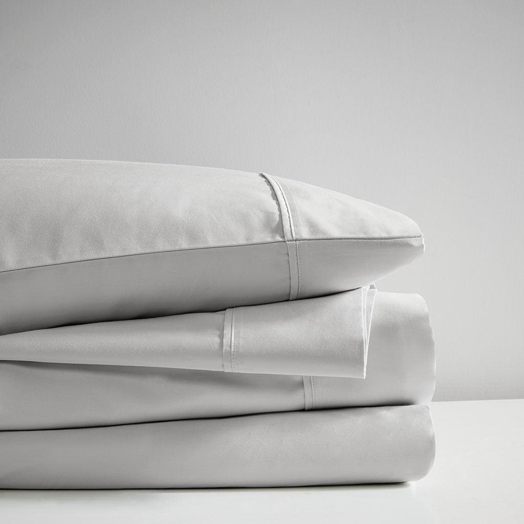 Olliix.com Sheets & Sheet Sets - 600 Thread Count Cal King Sheet Set Light Gray