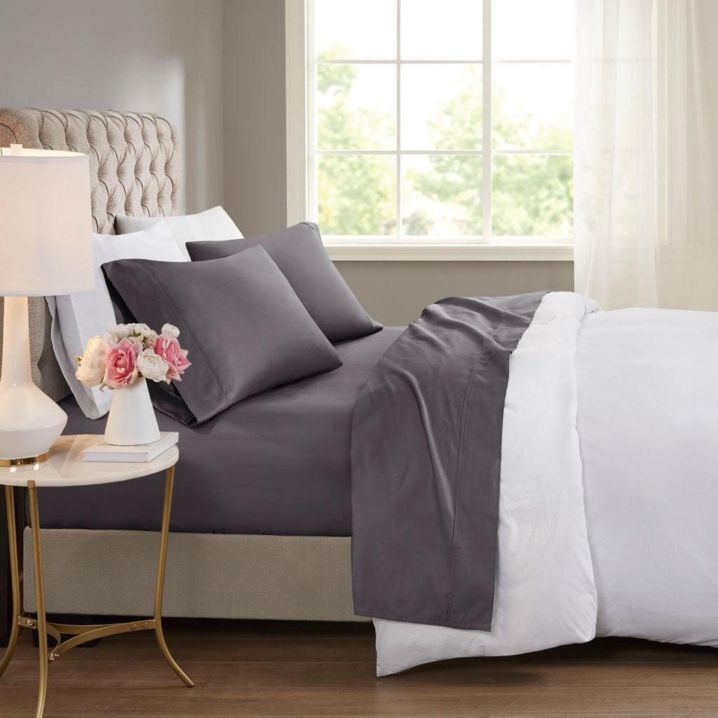 Olliix.com Sheets & Sheet Sets - 600 Thread Count California King Sheet Set Charcoal