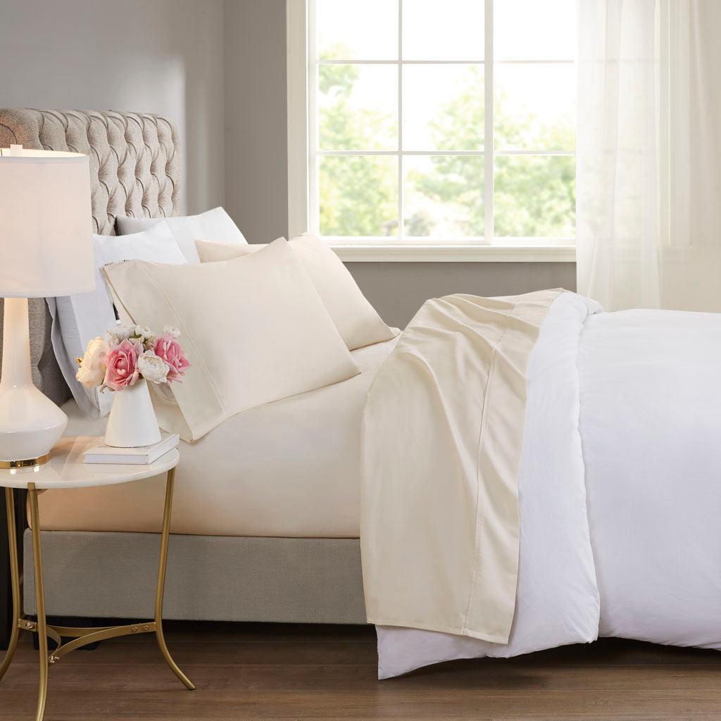 Olliix.com Sheets & Sheet Sets - 600 Thread Count California King Sheet Set Ivory