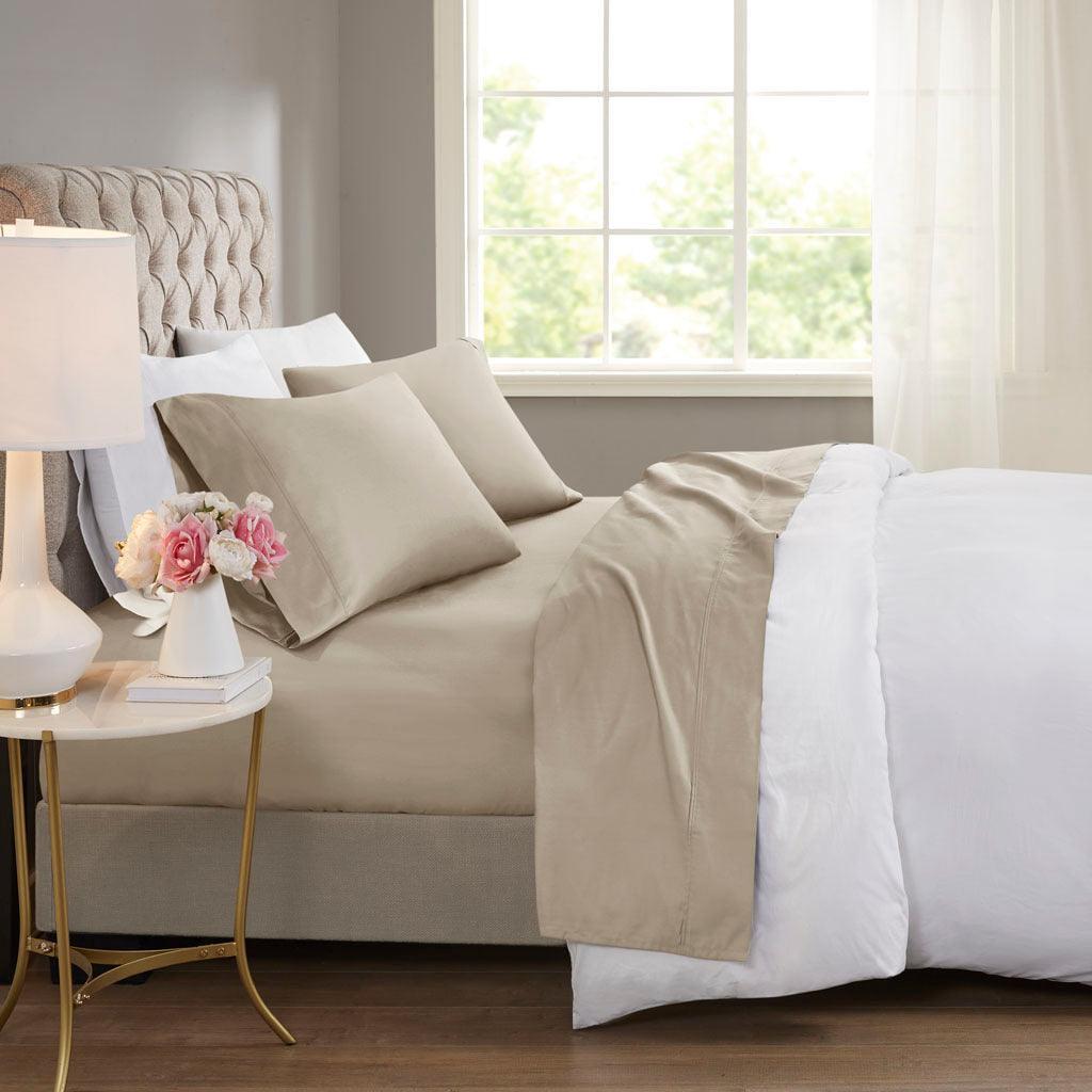 Olliix.com Sheets & Sheet Sets - 600 Thread Count California King Sheet Set Khaki