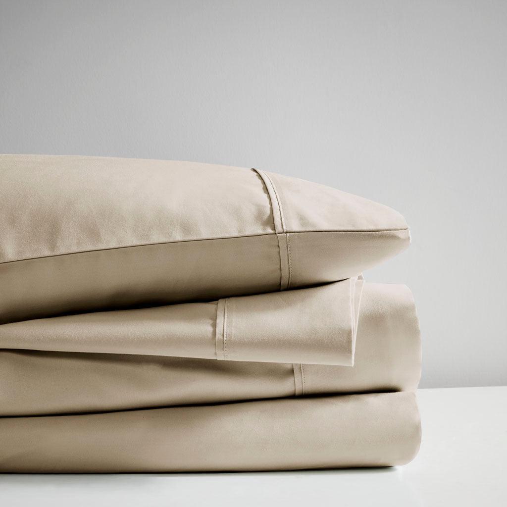 Olliix.com Sheets & Sheet Sets - 600 Thread Count California King Sheet Set Khaki