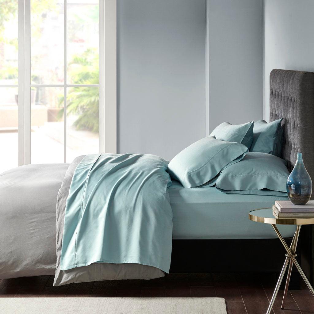 Olliix.com Sheets & Sheet Sets - 800 Thread Count Cal King Sheet Set Aqua