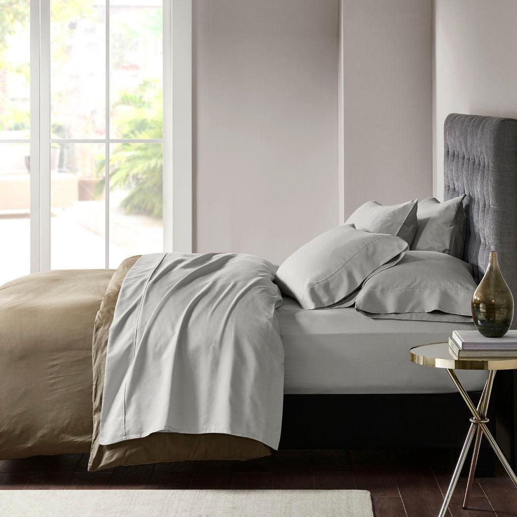 Olliix.com Sheets & Sheet Sets - 800 Thread Count Split King Sheet Set Gray