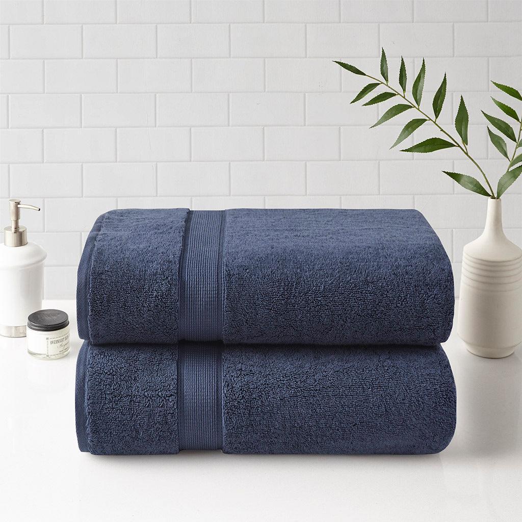 Olliix.com Bath Towels - 800gsm Bath Towel Dark Blue