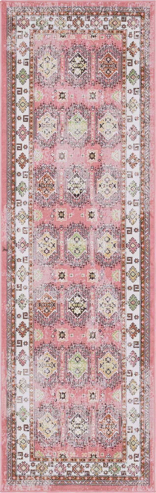 Unique Loom Indoor Rugs - Aarhus 3' x 10' Runner Rug Rose