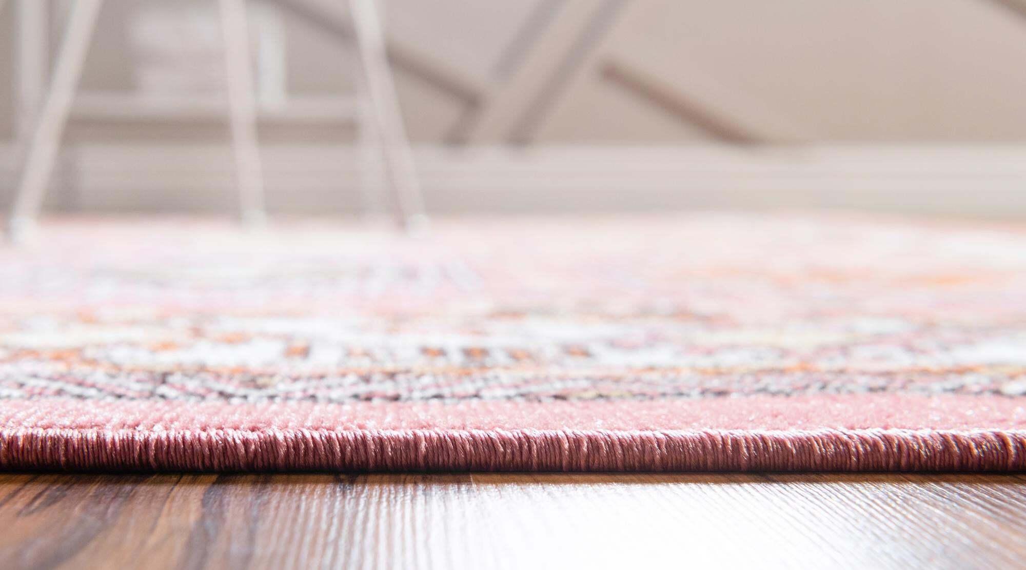 Unique Loom Indoor Rugs - Aarhus 8' x 10' Rectangle Rug Rose