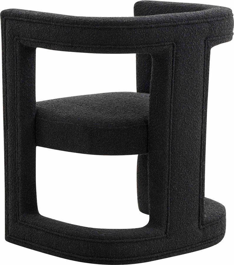 Tov Furniture Accent Chairs - Ada Black Boucle Chair