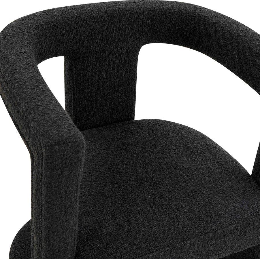 Tov Furniture Accent Chairs - Ada Black Boucle Chair