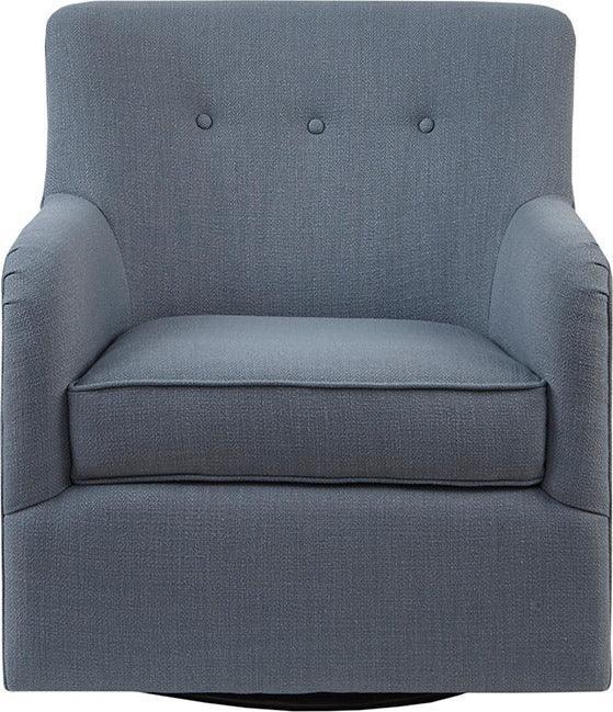 Olliix.com Accent Chairs - Adele Swivel Chair Blue