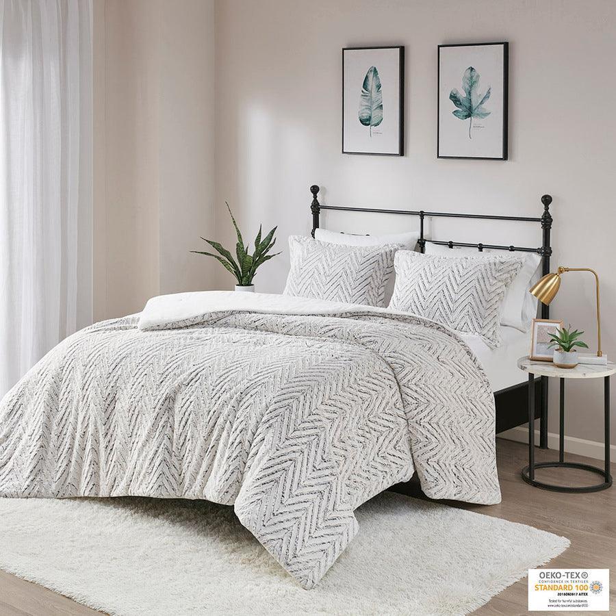 Olliix.com Comforters & Blankets - Adelyn King/California King Ultra Plush Down Alternative Comforter Set Ivory