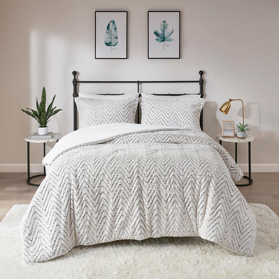 Olliix.com Comforters & Blankets - Adelyn King/California King Ultra Plush Down Alternative Comforter Set Ivory