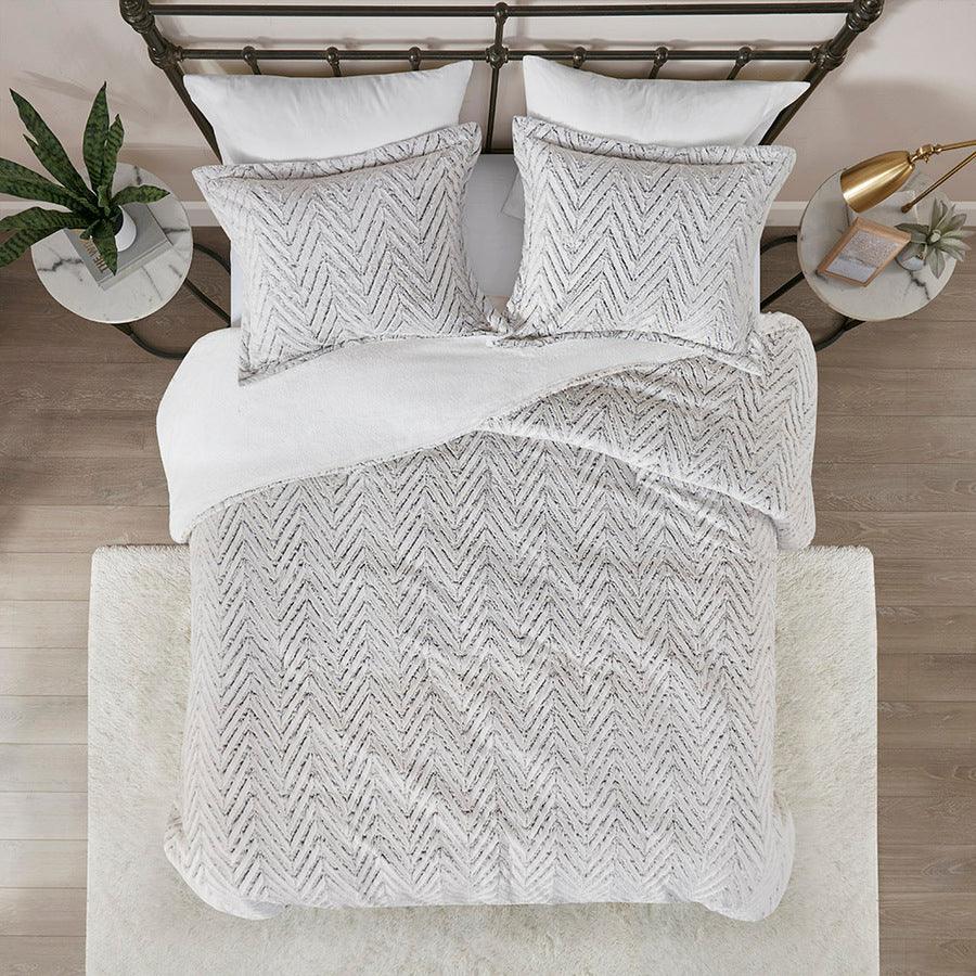 Olliix.com Comforters & Blankets - Adelyn King/California King Ultra Plush Down Alternative Comforter Set Ivory