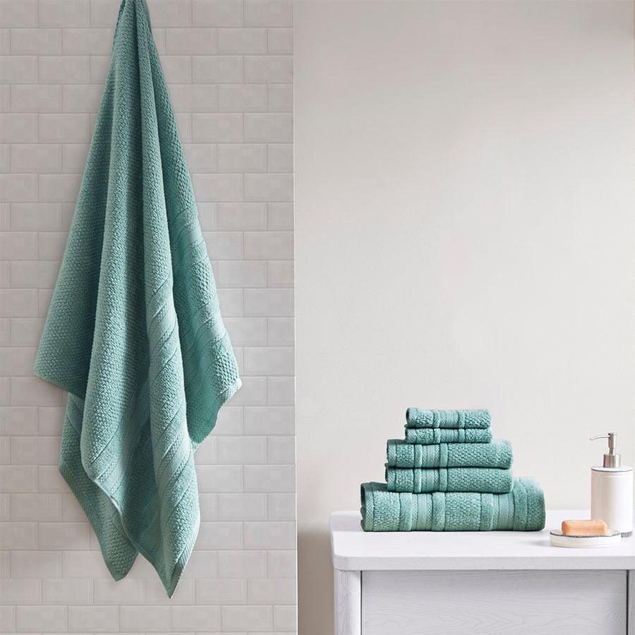 Shop Adrien Super Soft 6 Piece Cotton Towel Set Seafoam, Bath Towels