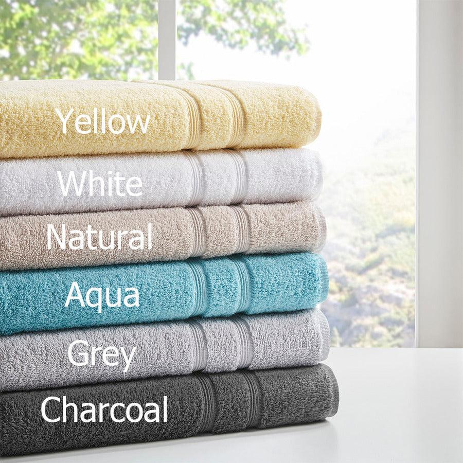 Olliix.com Bath Towels - Aegean 100% Turkish Cotton 6 Piece Towel Set Gray