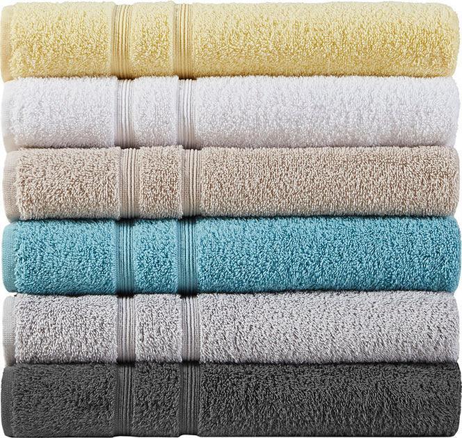 Aegean 100% Turkish Cotton 6 Piece Towel Set Yellow